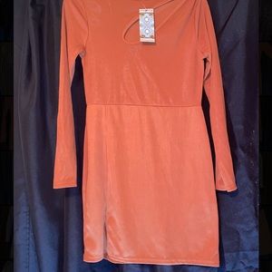 Rust mini dress